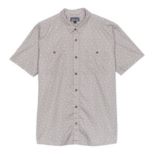 Patagonia Men's Large Gray Floral Print Hemp Blend Shirt